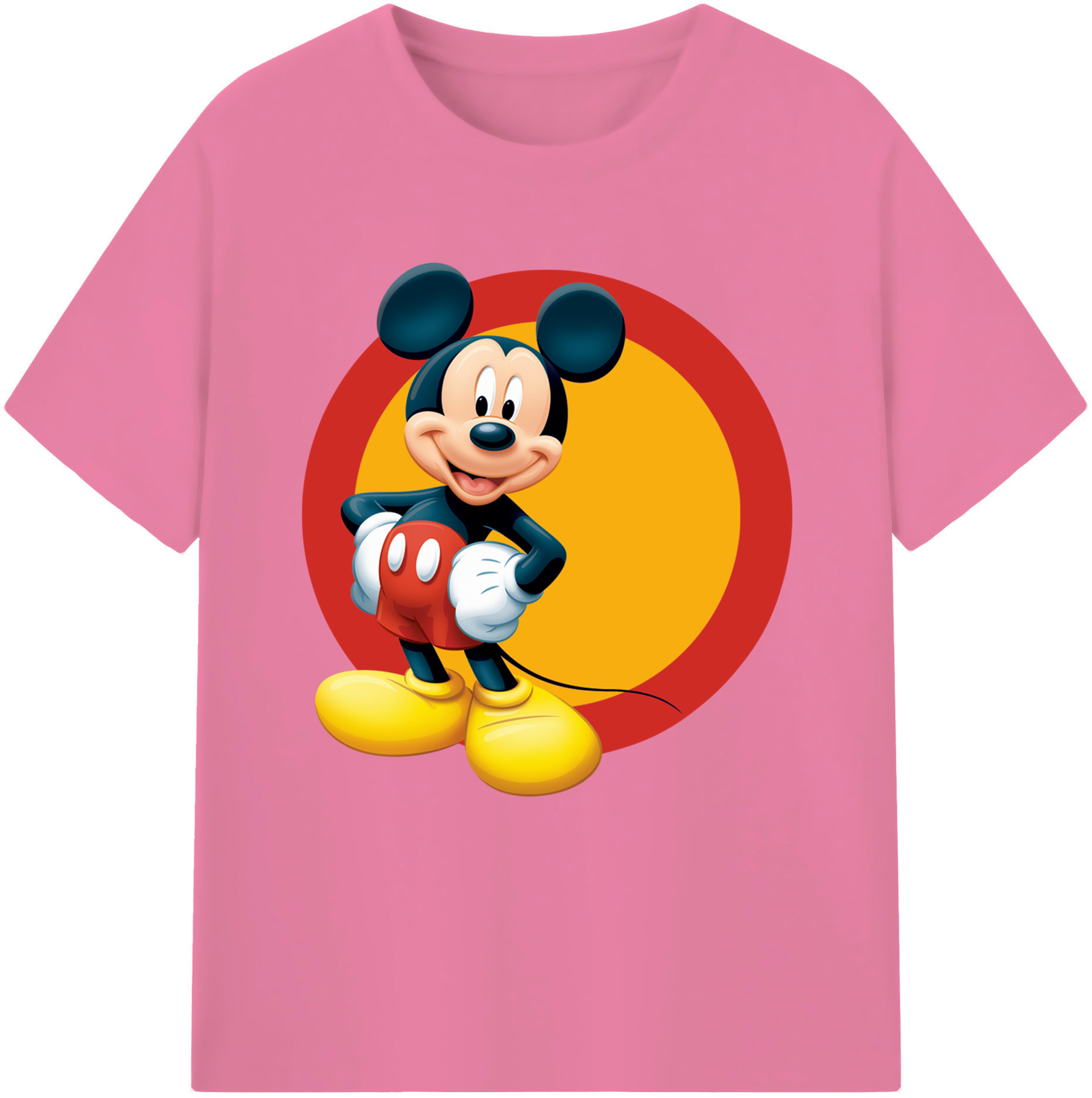 （画像用） ミッキーマウス Mickey Mouse 綿100％半袖Tシャツ（フロントプリント）